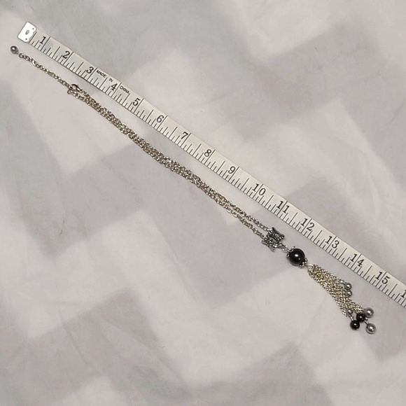 Faux pearl dangle detail necklace, Handcrafted by Mom - Picture 5 of 5